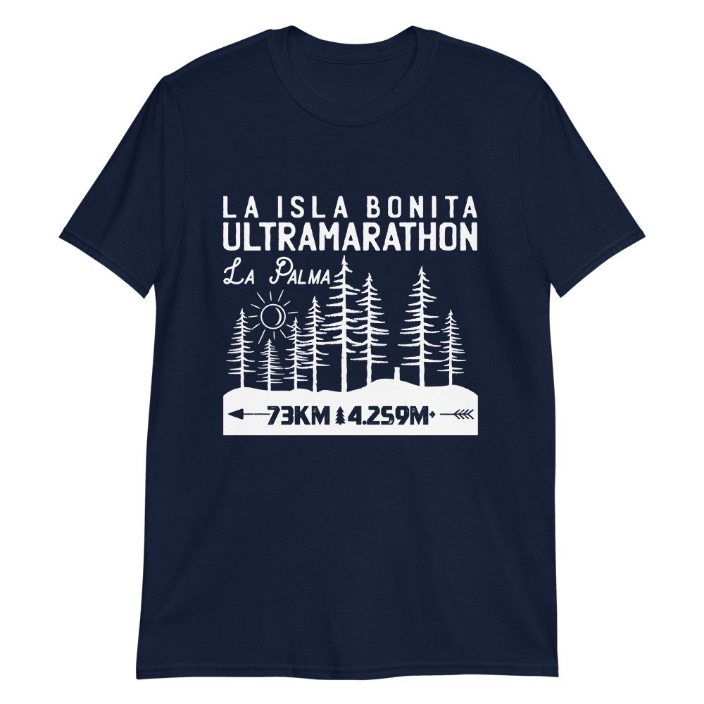 Camiseta Casual Unisex trail transvulcania azul navi
