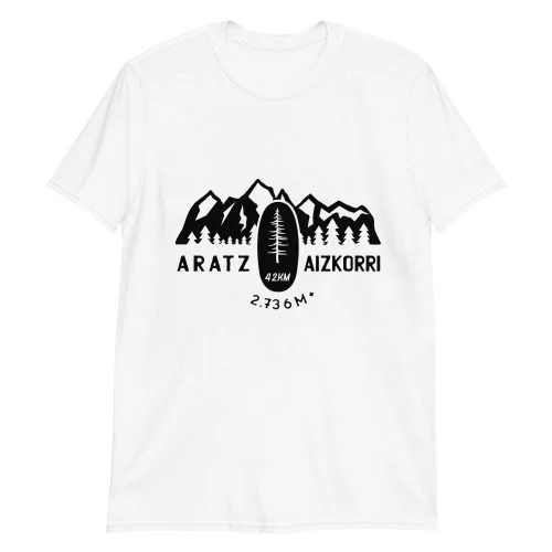Camiseta Casual Unisex trail zegama aizkorri blanca