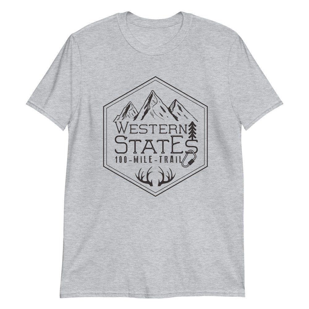 Camiseta Casual Unisex Trail Western States gris claro