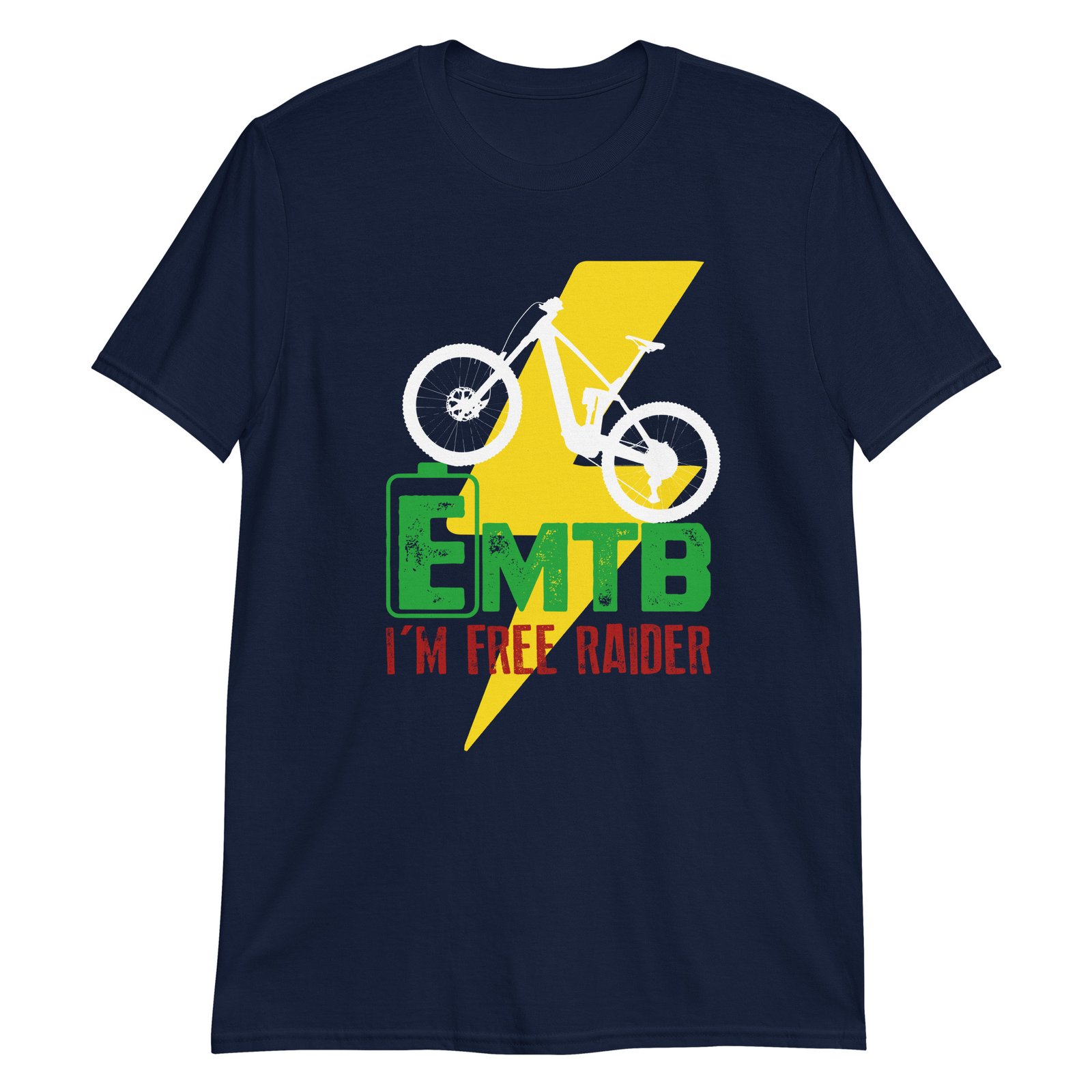 Camiseta Casual Unisex EMTB I'M FREE RAIDER azul navi