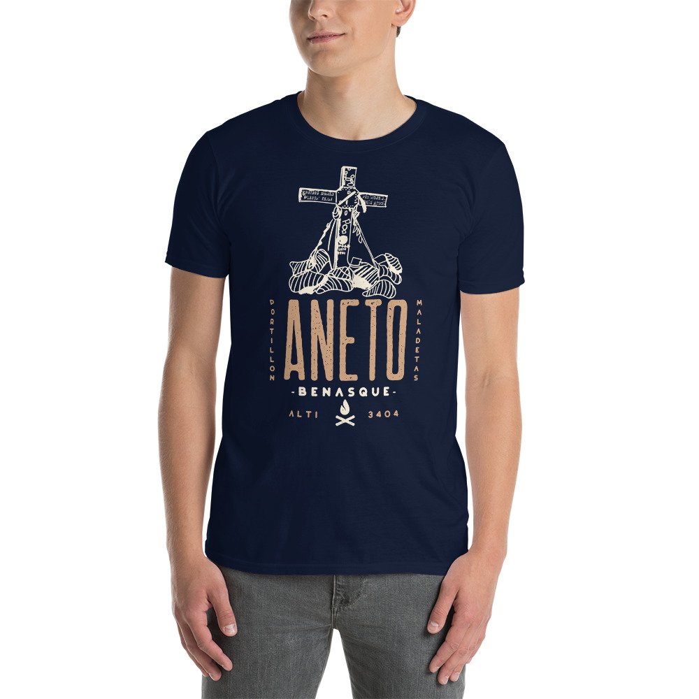 Camiseta Casual Unisex mountain ANETO Azul Navi Hombre