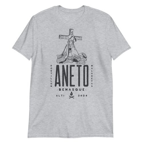 Camiseta Casual Unisex mountain ANETO Gris Claro