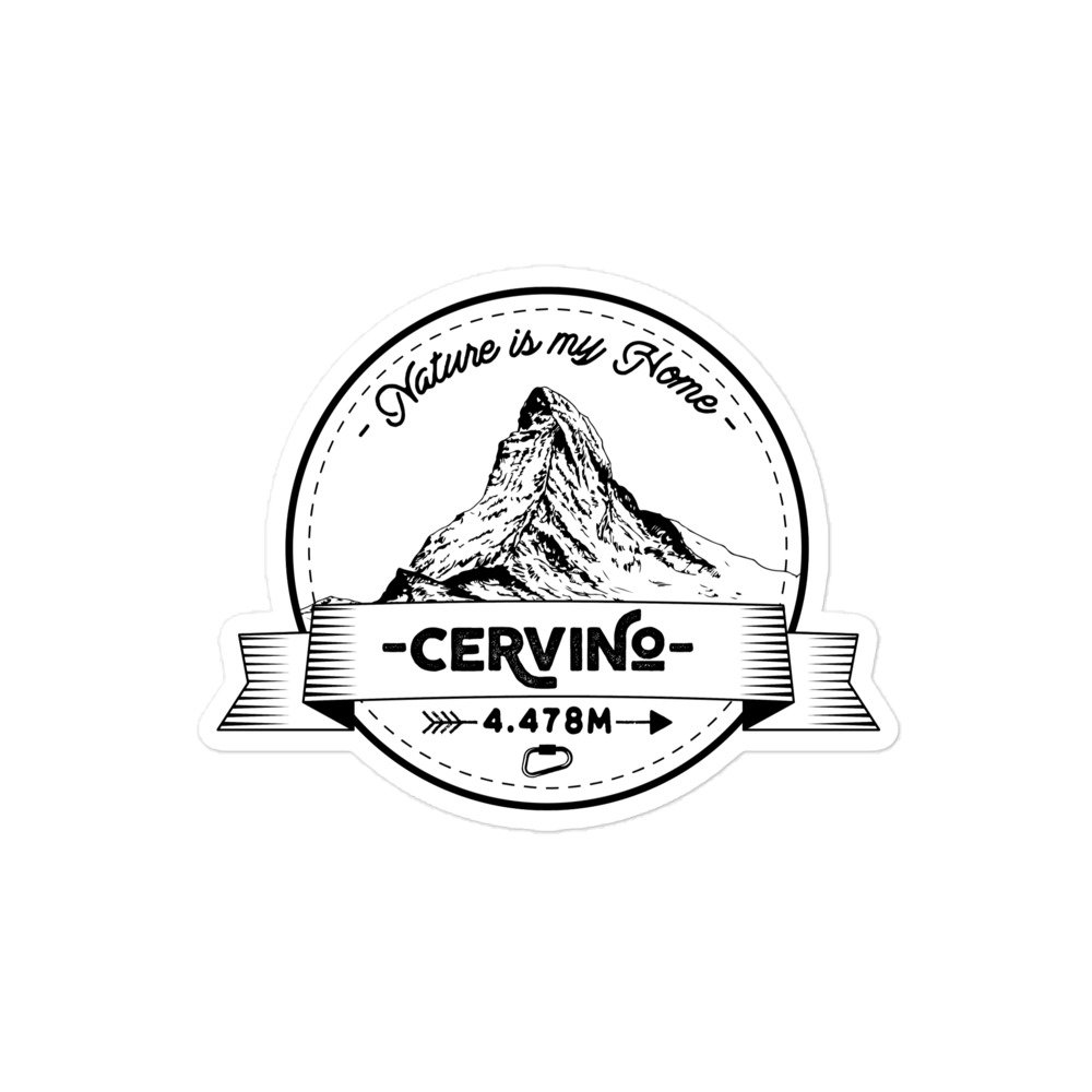 Pegatina Cervino Fondo Blanco