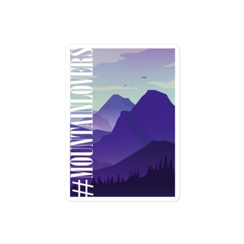 Pegatina #Mountainlovers Fondo Blanco