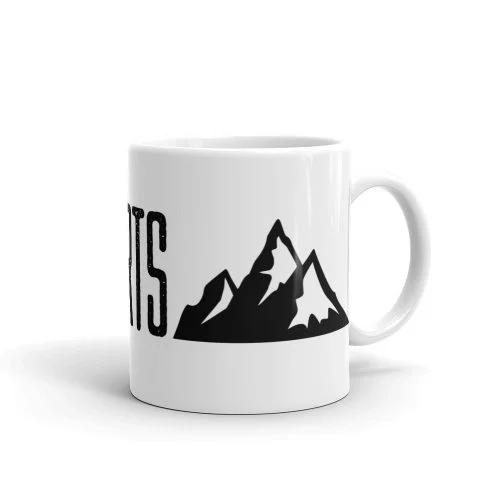 Taza blanca brillo Trail-Shirts horizontal vista derecha