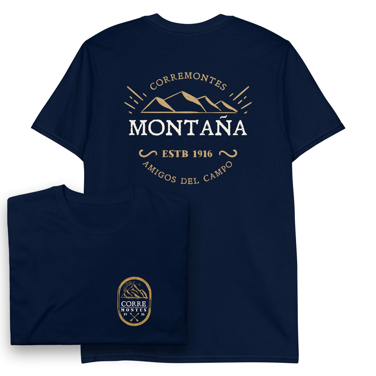 Camiseta Casual Unisex Corremontes azul navi