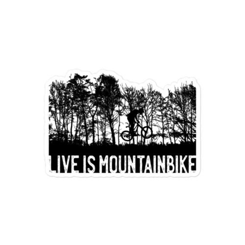 Pegatina Live is Mountainbike Fondo Blanco