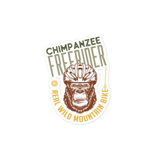 Pegatina Chimpanzee Freerider Fondo Blanco