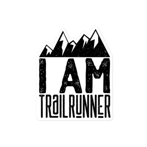 Pegatina I Am Trail Runner Fondo Blanco