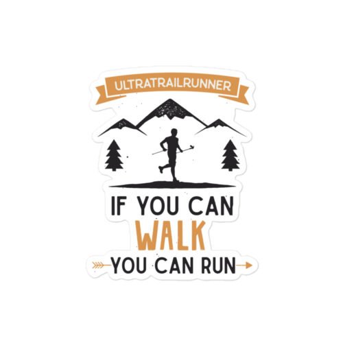 Pegatina Ultra Trail Runner Fondo Blanco