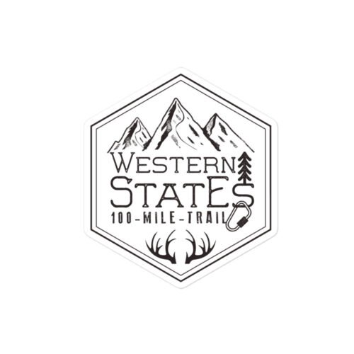 Pegatina Western States 100 Fondo Blanco