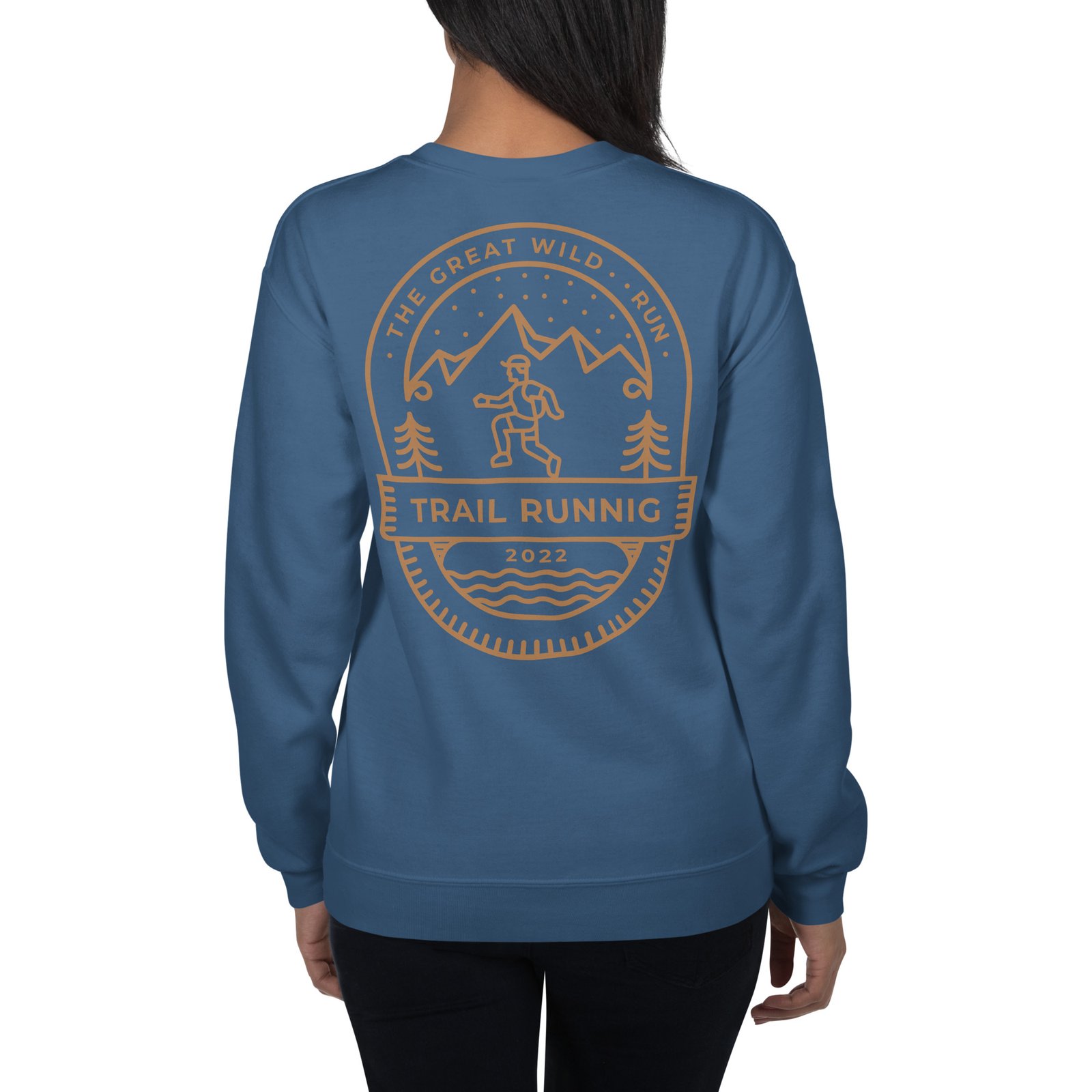 Sudadera Unisex Trail Running The Great Wild Run azul mujer