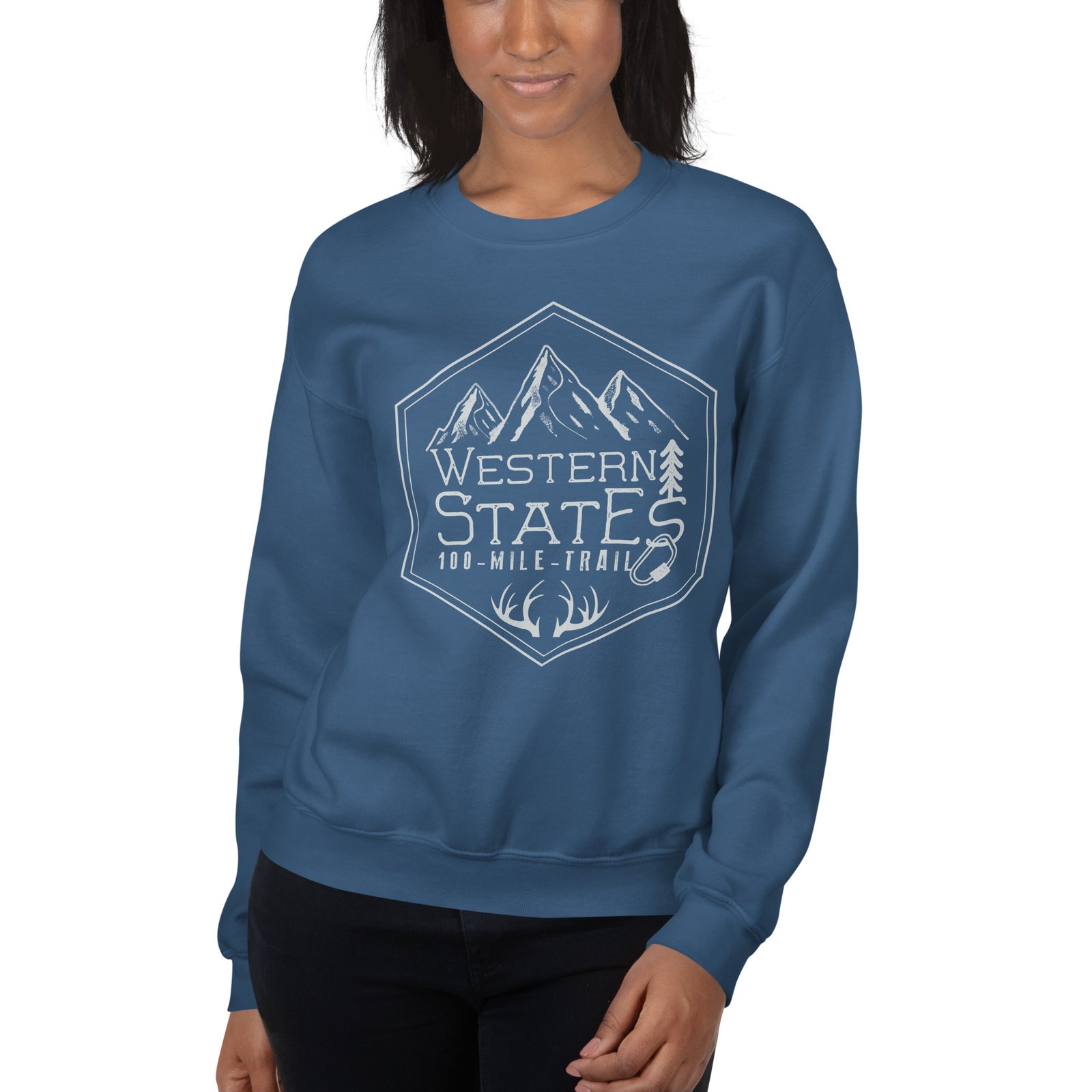 Sudadera Unisex Western States azul mujer