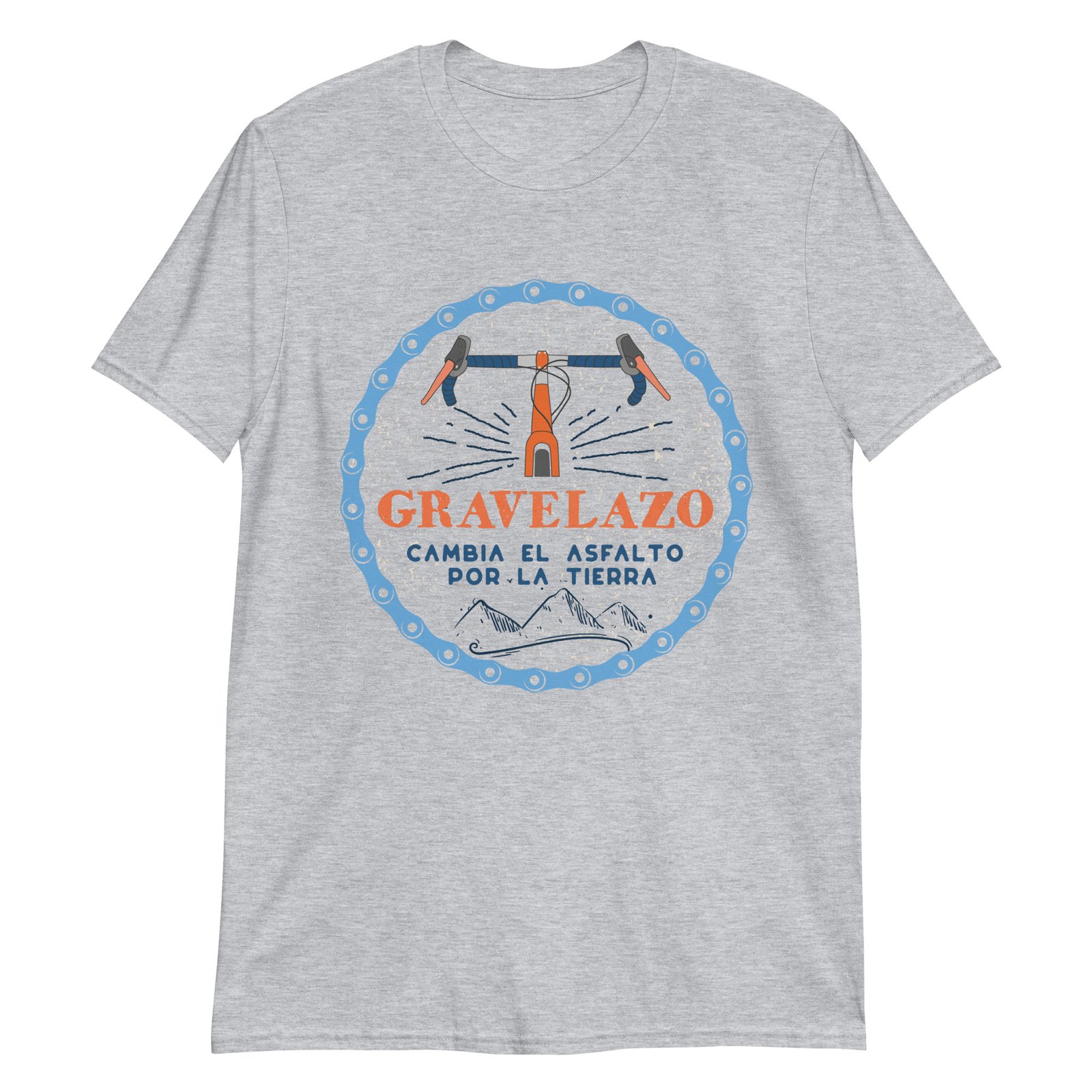 Camiseta Casual Unisex Gravelazo gris claro