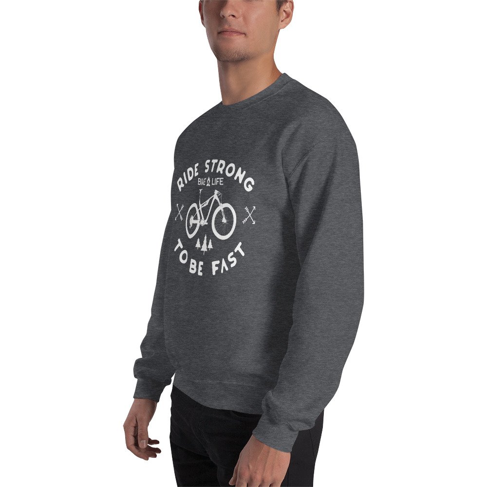 Sudadera Unisex Ride Strong to be fast gris oscuro hombre