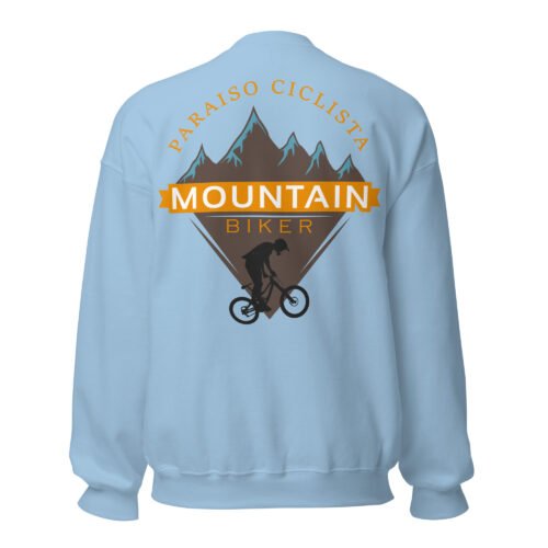 Sudadera Unisex Paraíso Ciclista azul claro