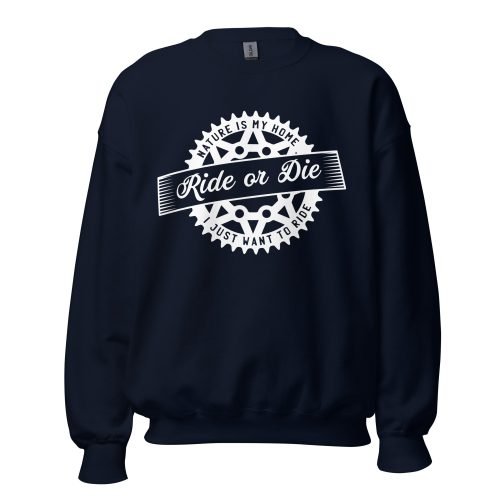 Sudadera Unisex Ride or Die azul marino