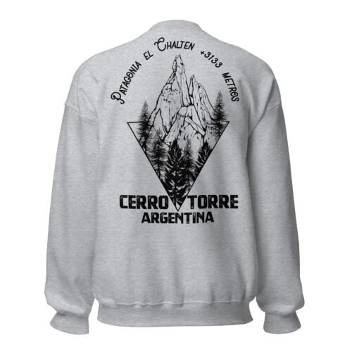 Sudadera Unisex Montana Cerro Torre gris claro