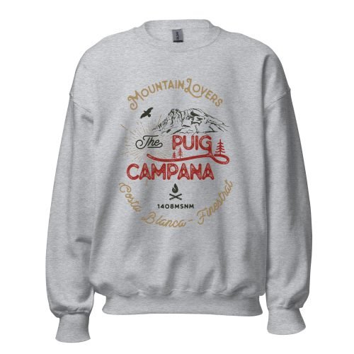 Sudadera Unisex Montana Puig Campana gris claro