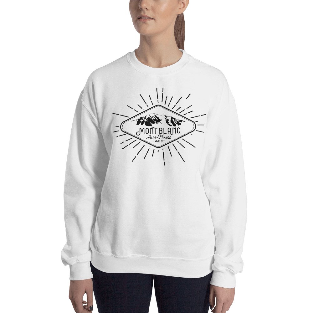 Sudadera Unisex Montana MONT BLANC blanco mujer