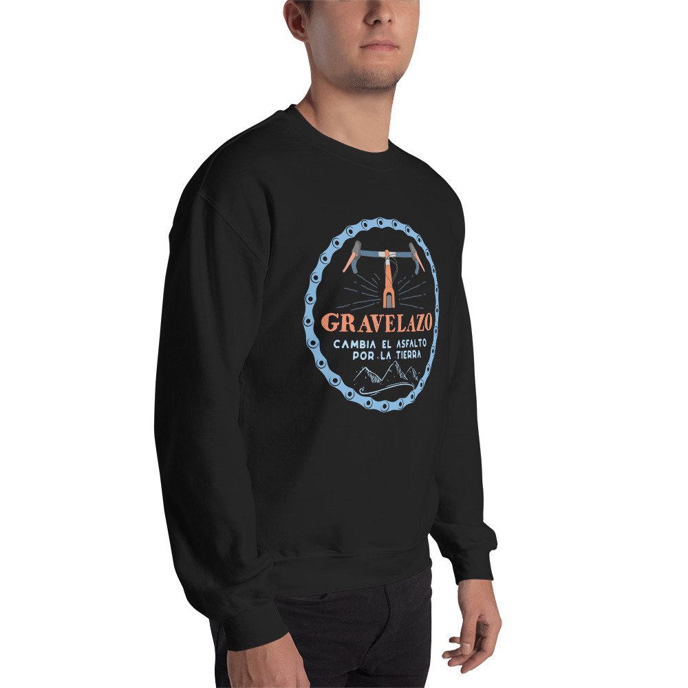 Sudadera Unisex Gravelazo negro hombre