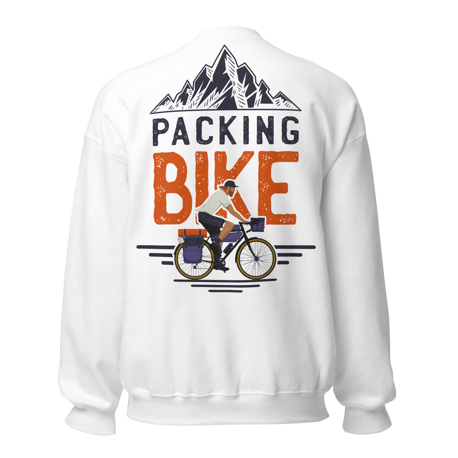 Sudadera Unisex Bike Packing blanco