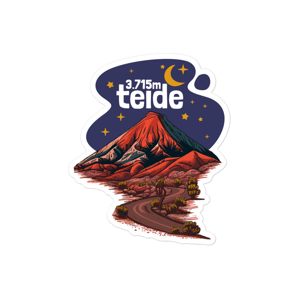 Pegatina Teide Fondo Blanco