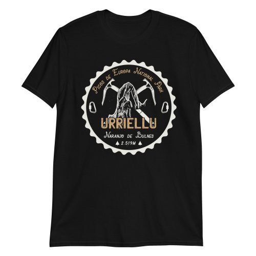 Camiseta Casual Unisex mountain urriellu negra