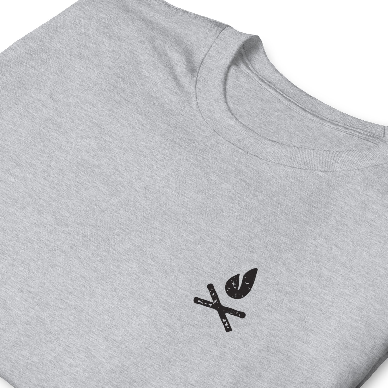 Camiseta Casual Unisex mountain Teide 3.715M gris claro detalle