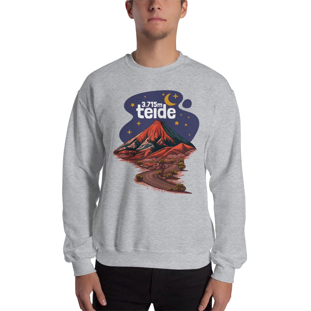 Sudadera Unisex Montana TEIDE gris claro hombre