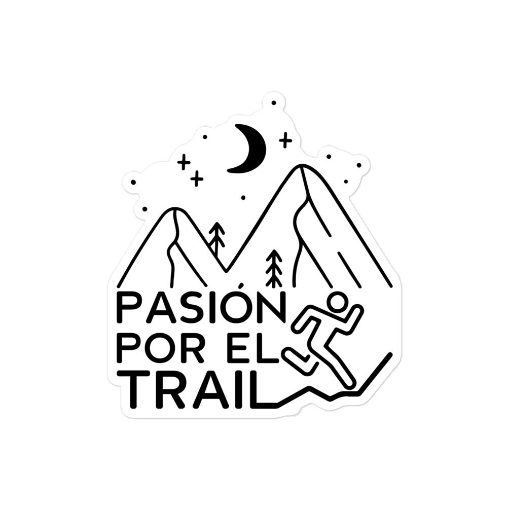 Pegatina Pasión Trail Fondo Blanco