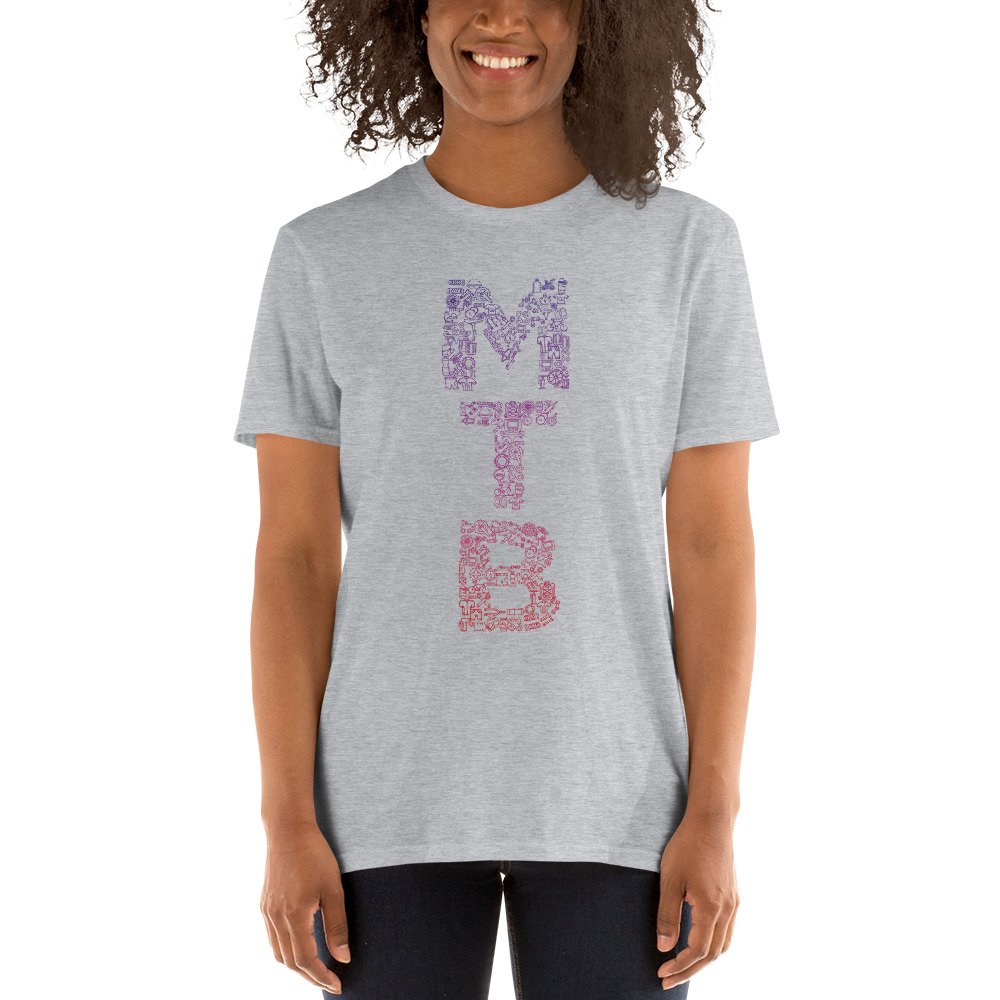 Camiseta Casual Unisex MTB Iconic gris claro mujer