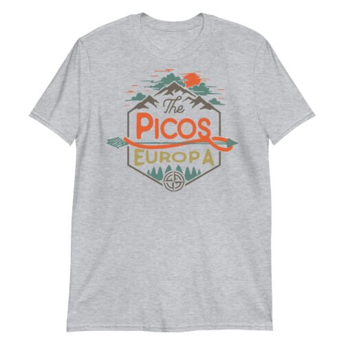 Camiseta Casual Unisex The Picos Europa Gris claro