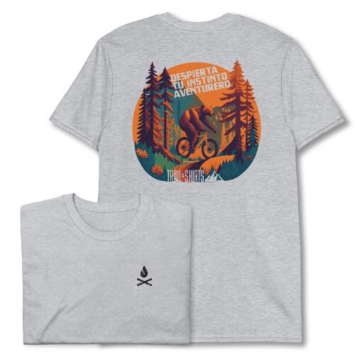Camiseta Casual Unisex INSTINTO AVENTURERO gris claro