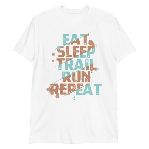 Camiseta Casual Unisex Eat Sleep Trail Run Repeat