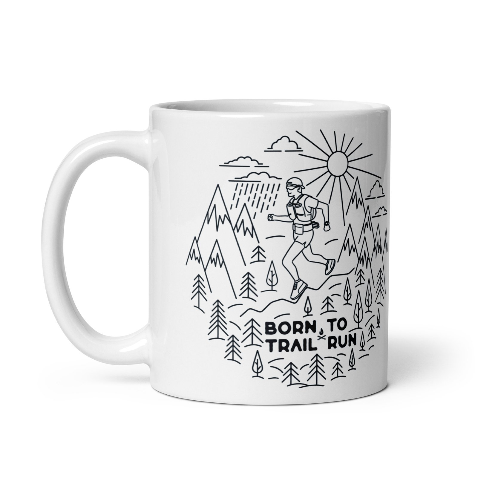 Taza de corredor de trail - Vista izquierda