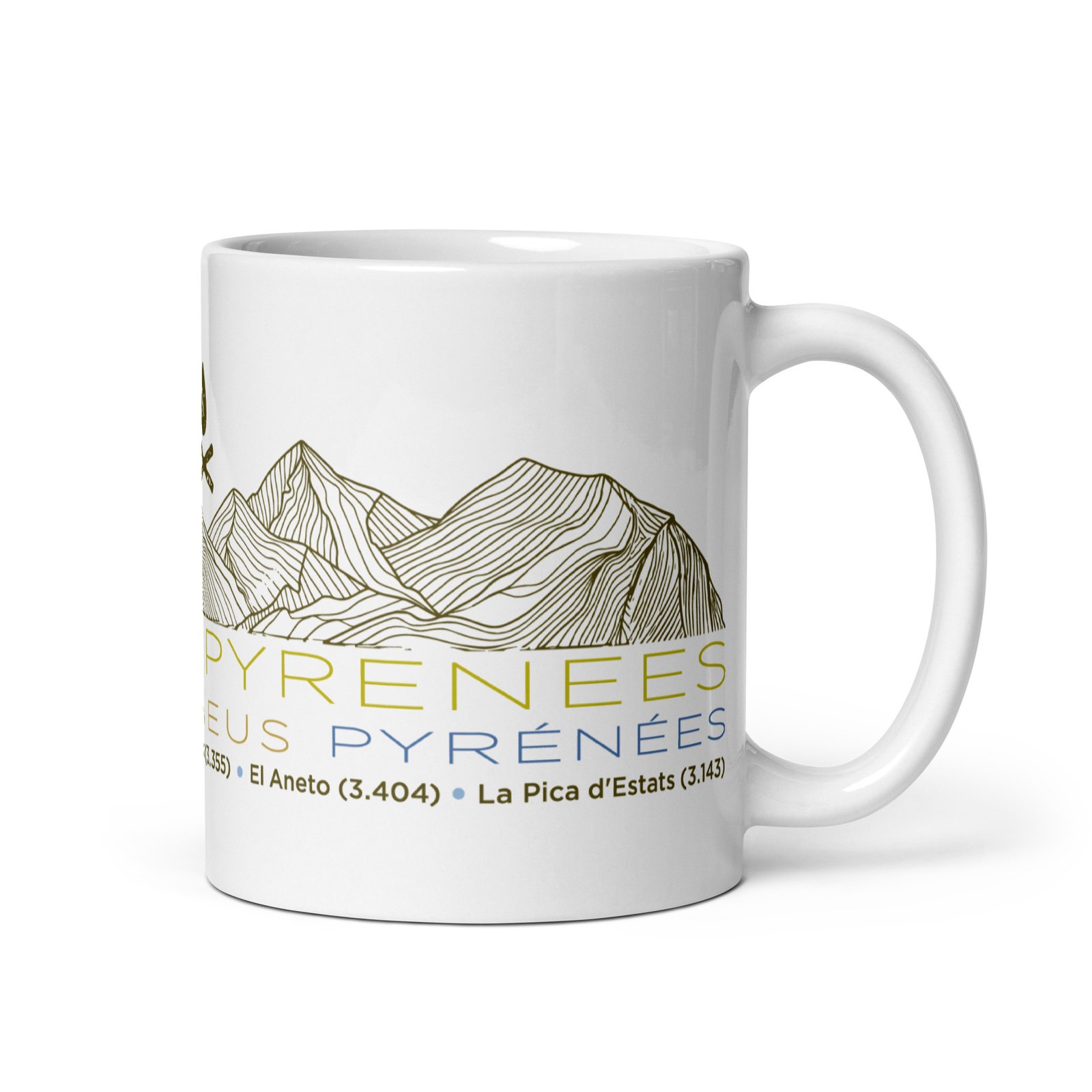 Taza Pirineos vista lateral derecha