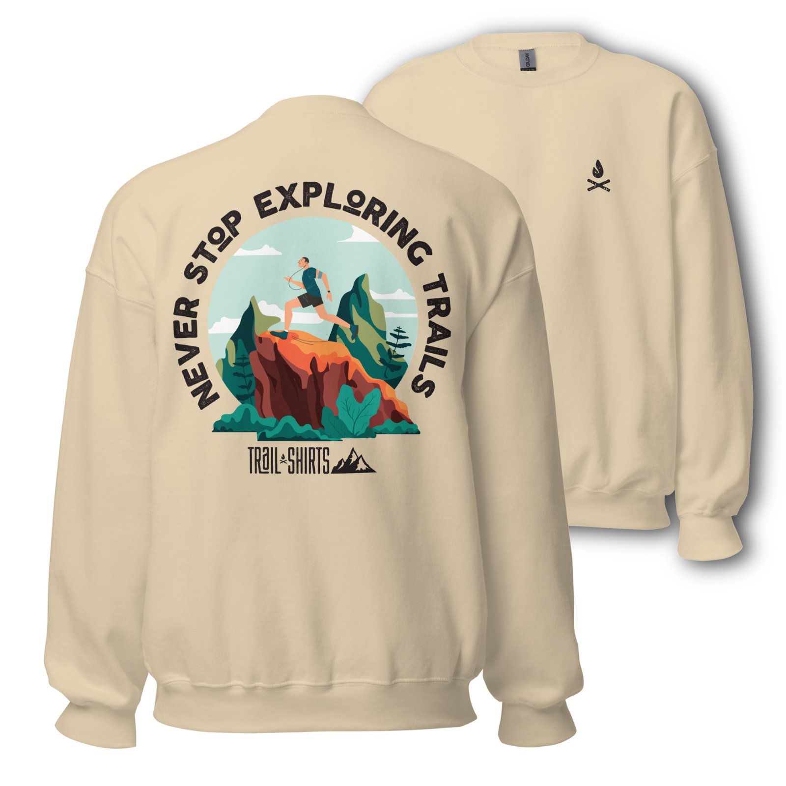 Sudadera Unisex Never Stop Exploring Trails