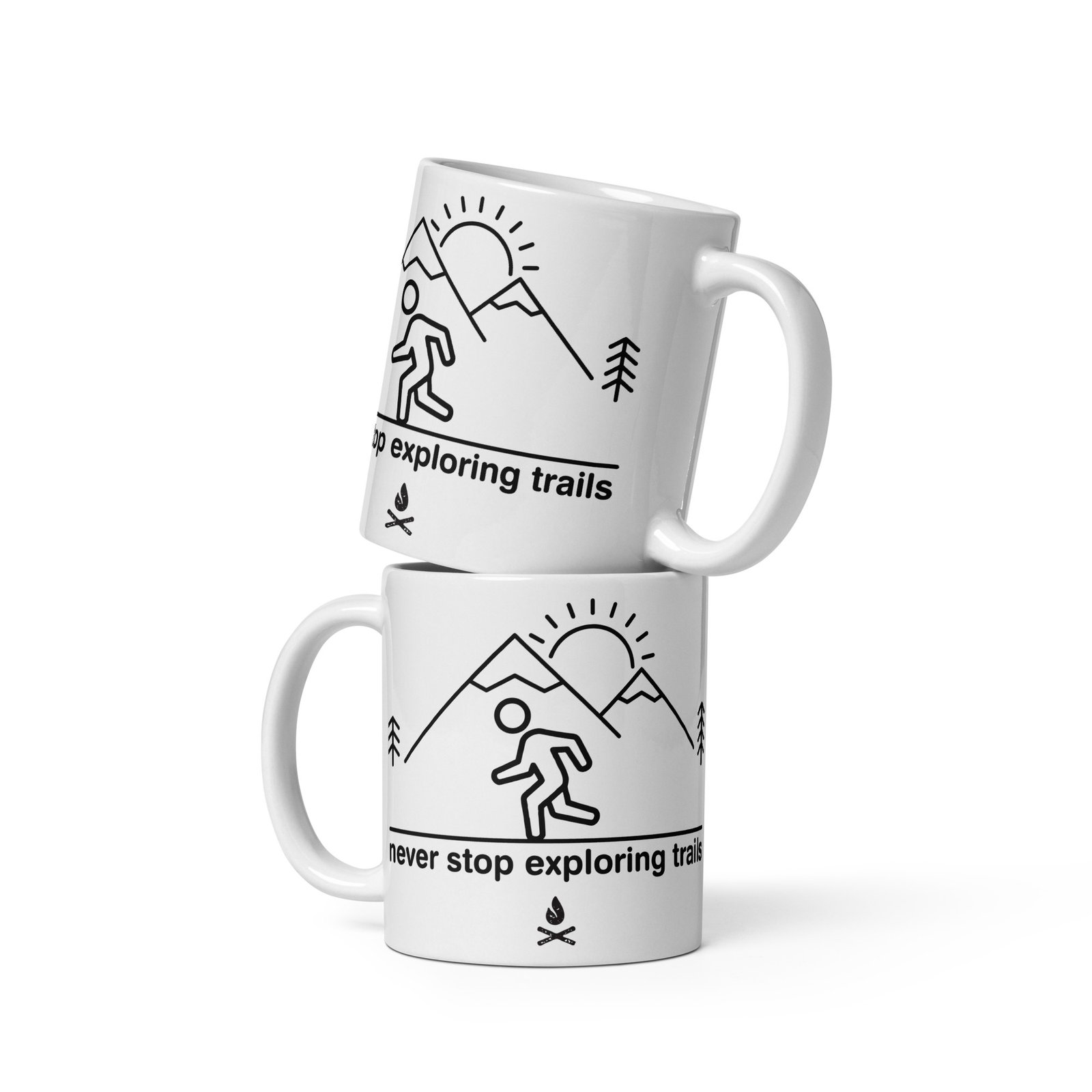 Taza blanca Never Stop Exploring Trails - Imagen 4