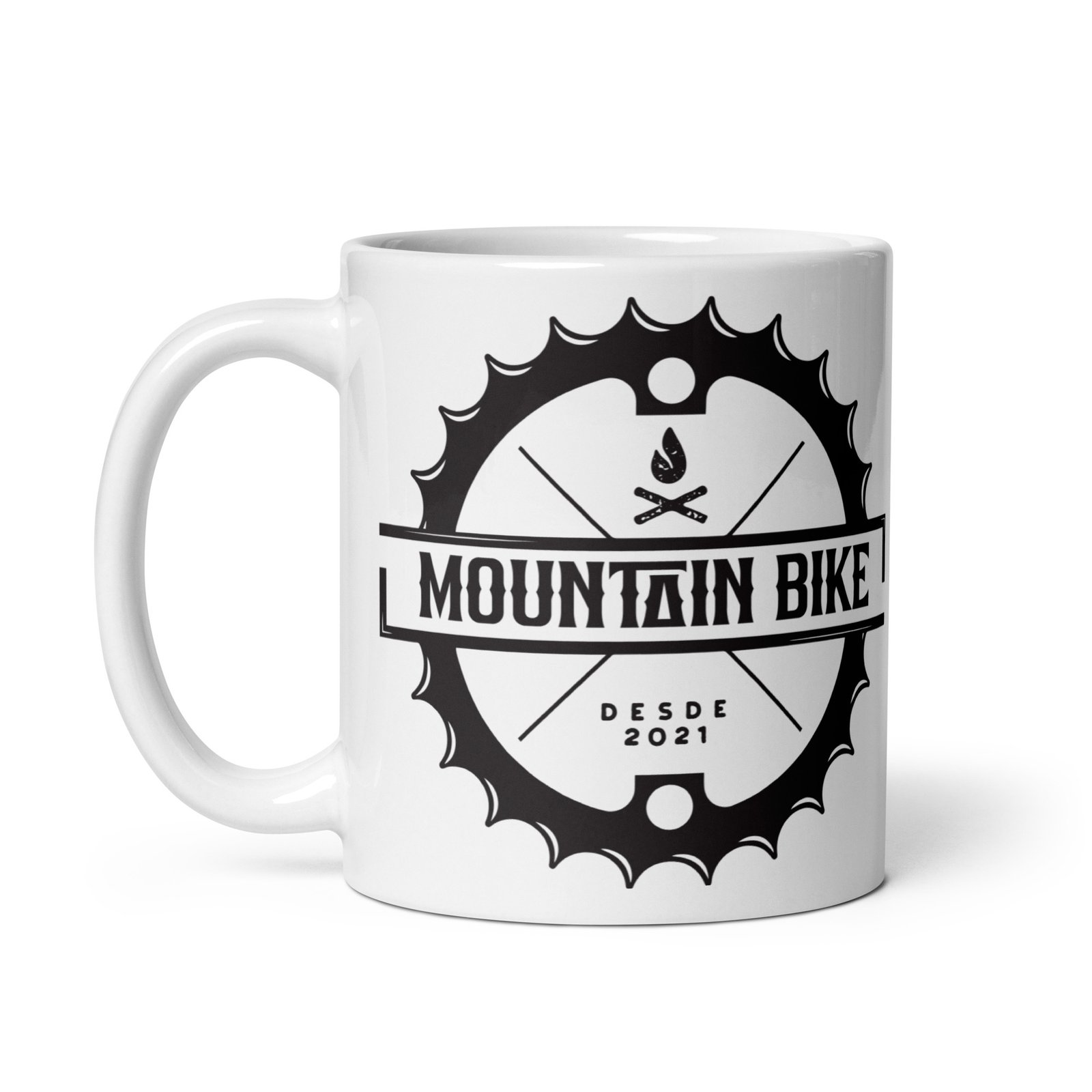 Taza de Mountain Bike Vista Izquierda
