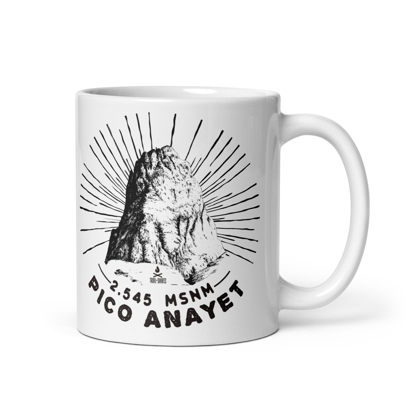 Taza Pico Anayet - Vista Derecha, diseño inspirado en el Pico Anayet.