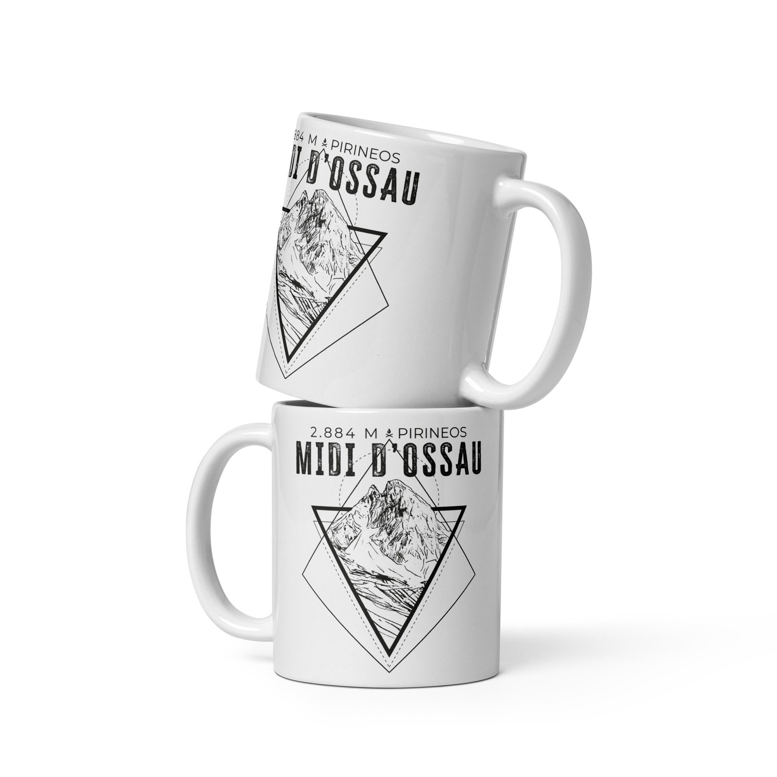 Dos Tazas Midi d'Ossau Apiladas - Montaña Pirineos - 2.884 M - Valle d'Ossau - Regalo Amantes Pirineos