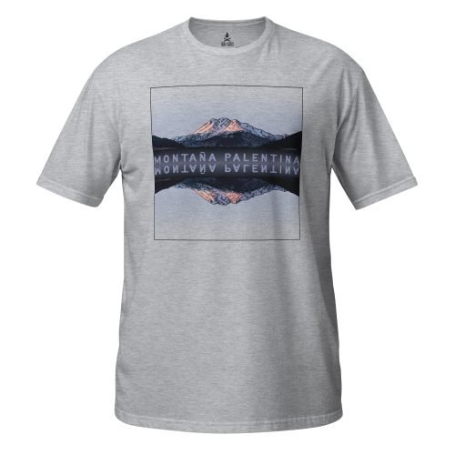 Camiseta gris claro unisex de algodón con diseño de Montaña Palentina.