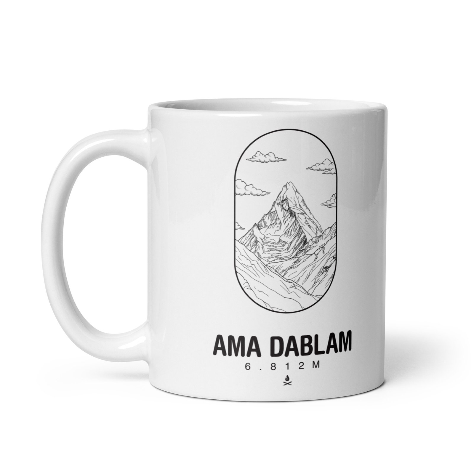 Taza diseño Ama Dablam vista izquierda, montaña Nepal 6812 metros
